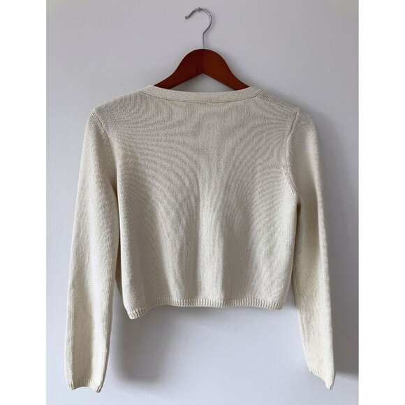 Reformation Tille Cardigan Sweater Cream Size Small - Picture 4 of 8